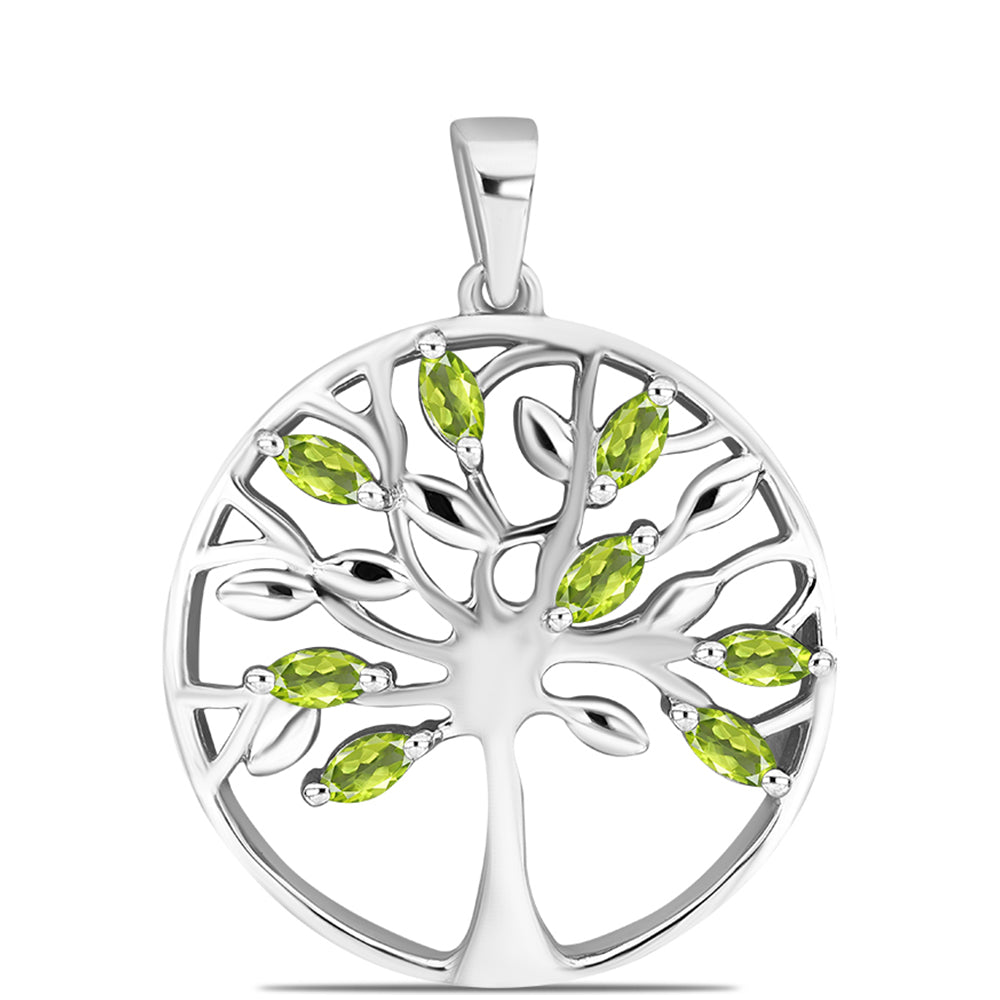 Stříbrný Přívěsek s Čchang-pajským Peridotem 1 