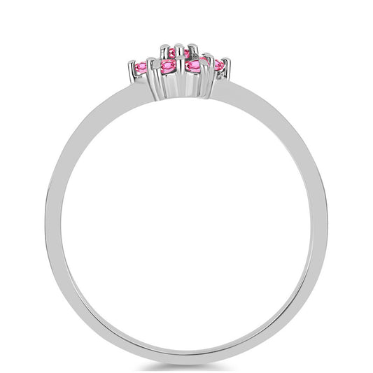 Stříbro 925/1000 Prsten s Růžovým Turmalínem z Pelmadulla - Karátové číslo: 0.24. přibližná hmotnost: 1.57 gramů