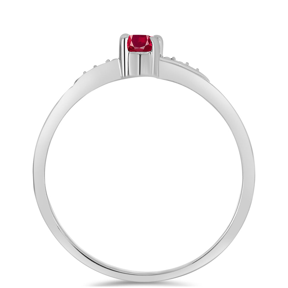Stříbro 925/1000 - Prsten s Madagaskarským Rubínem - Karátové číslo: 0.34. přibližná hmotnost: 1.65 gramů 2 