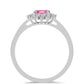 Stříbrný Prsten s Růžovým Turmalínem z Pelmadulla a Bílým Topazem