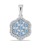 Stříbrný Přívěsek s Akvamarínem z Embu County a Bílým Topazem