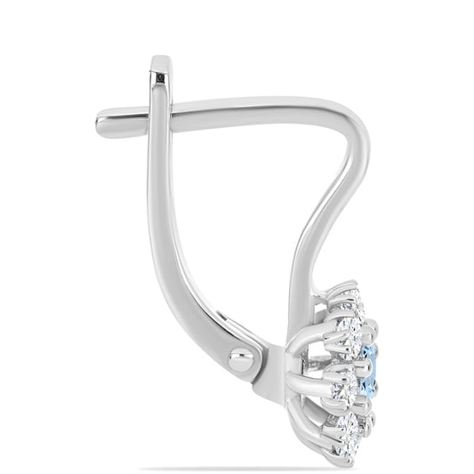 Stříbrné Náušnice s Akvamarínem z Embu County