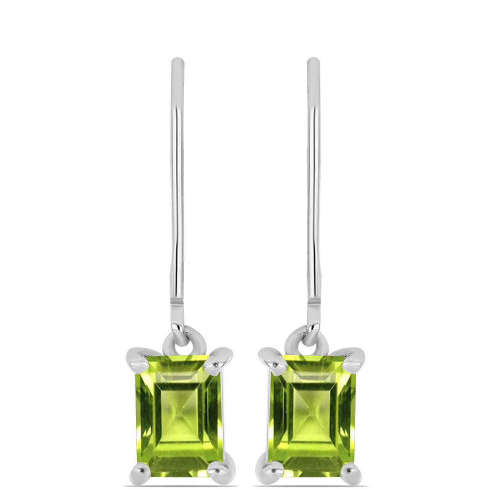 Stříbrné Náušnice s Čchang-pajským Peridotem 3 