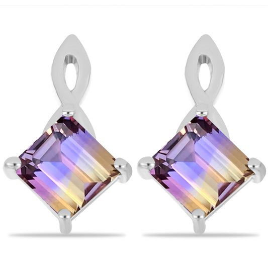 Stříbrné Náušnice s Anahi Ametrínem