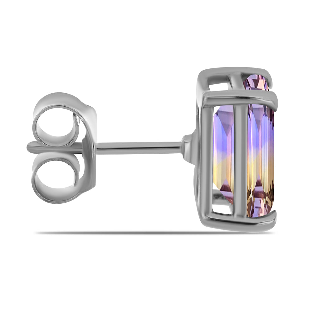 Stříbro 925/1000 - Náušnice s Anahi Ametrínem - Karátové číslo: 4.32. přibližná hmotnost: 2.45 gramů 2 
