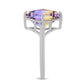 Stříbrný Prsten s Anahi Ametrínem a Bílým Topazem