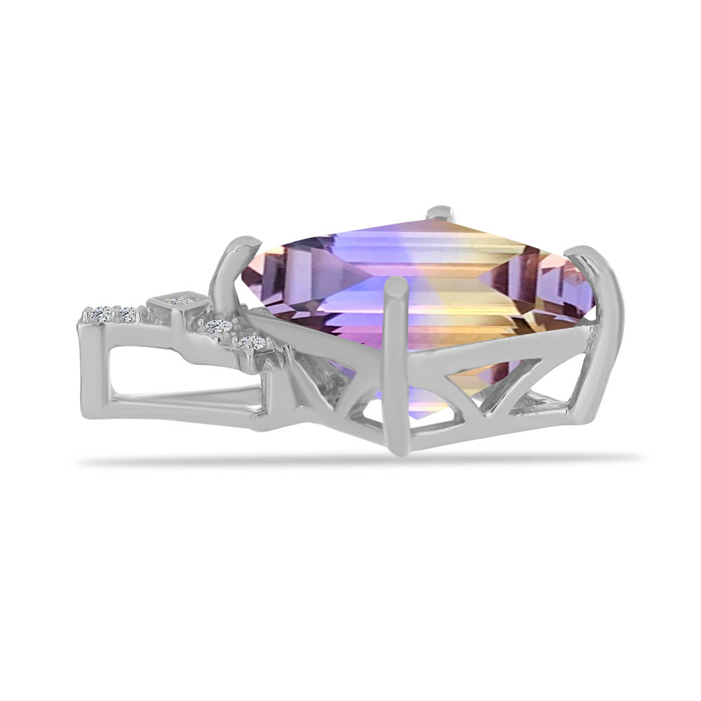 Stříbro 925/1000 - Přívěsek s Anahi Ametrínem a Bílým Topazem - Karátové číslo: 4.97. přibližná hmotnost: 2.42 gramů 2 