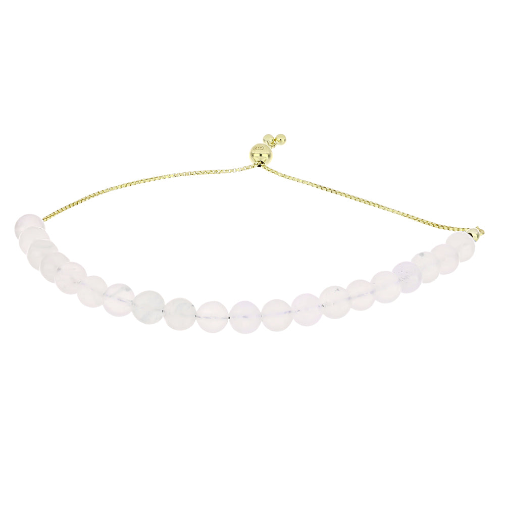 Pozlacené Stříbro 925/1000 - Náramek s Duhovým Měsíčním Kamenem - Karátové číslo: 36.68. přibližná hmotnost: 9.1 gramů 1 