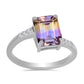 Stříbro 925/1000 - Prsten s Anahi Ametrínem a Bílým Topazem - Karátové číslo: 2.26. přibližná hmotnost: 2.43 gramů