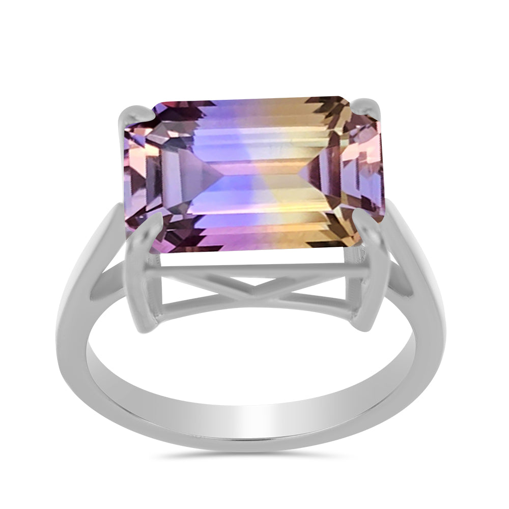 Stříbro 925/1000 Prsten s Anahi Ametrínem - Karátové číslo: 6.48. přibližná hmotnost: 4.2 gramů 3 