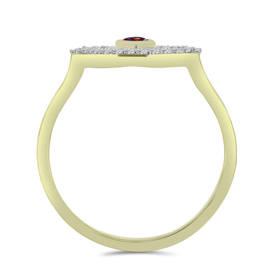 Pozlacený Stříbrný Prsten s Půlnočně Černým Etiopským Opálem z Lega Dembi a Bílým Topazem