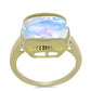 Pozlacený Stříbrný Prsten s Duhovým Měsíčním Kamenem
