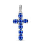 Kříž Stříbrný Přívěsek s Australským Modrým Safírem