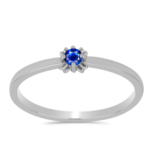 Stříbrný Prsten s Australským Modrým Safírem