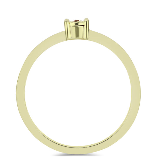 Pozlacený Stříbrný Prsten s Cognac Diamantem