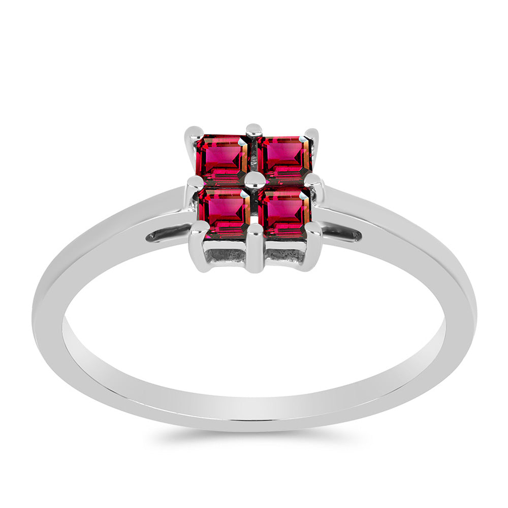 Stříbro 925/1000 - Prsten s Cruizero Rubelitem - Karátové číslo: 0.4. přibližná hmotnost: 2.01 gramů 3 