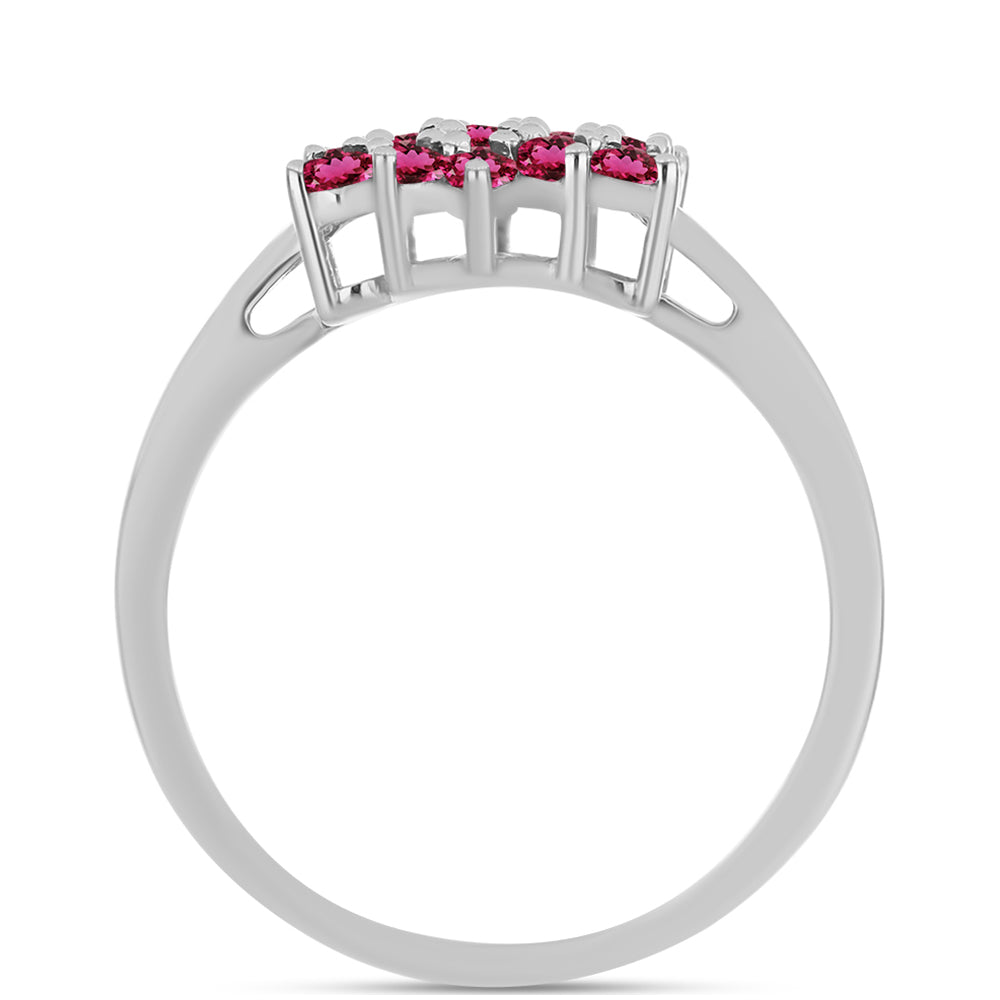 Stříbro 925/1000 - Prsten s Cruizero Rubelitem - Karátové číslo: 0.72. přibližná hmotnost: 2.69 gramů 2 