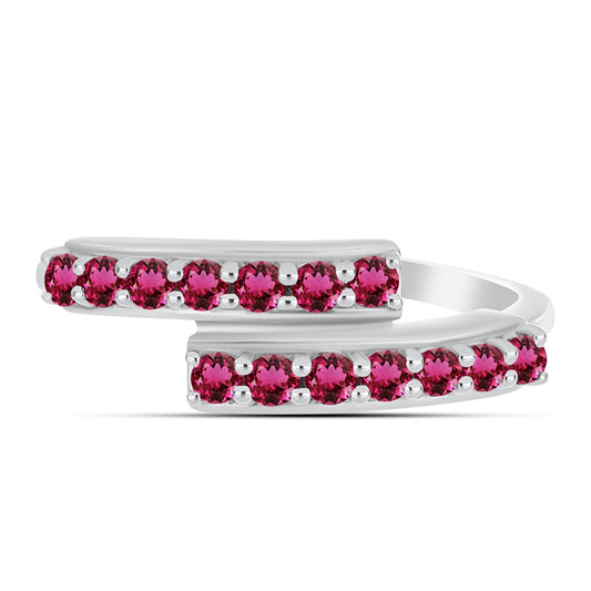 Stříbro 925/1000 - Prsten s Cruizero Rubelitem - Karátové číslo: 0.58. přibližná hmotnost: 3.03 gramů