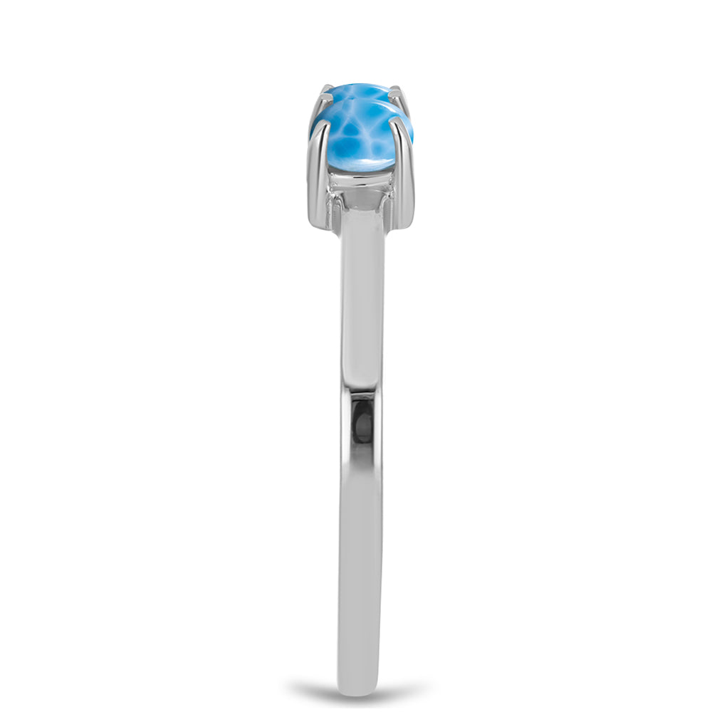 Stříbro 925/1000 - Prsten s Barahonským Larimarem - Karátové číslo: 1.15. přibližná hmotnost: 2.38 gramů 4 