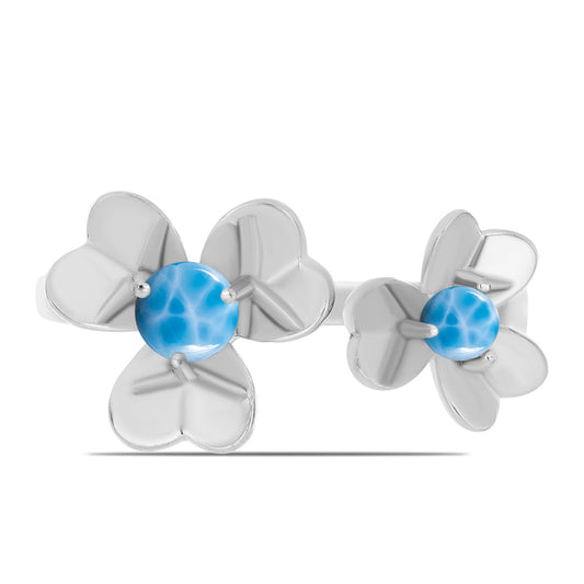 Stříbrný Prsten s Barahonským Larimarem