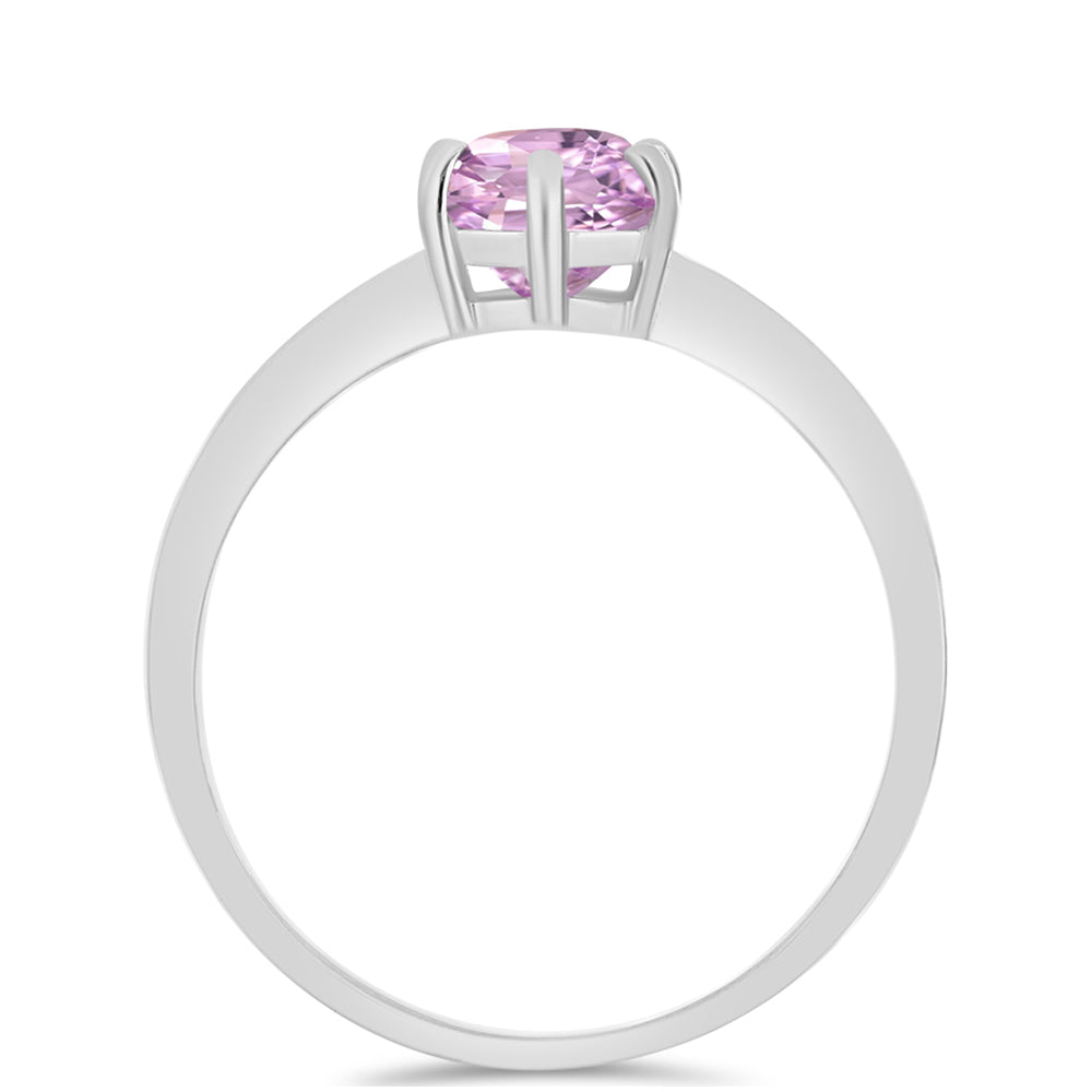 Stříbrný Prsten s Kunzitem z Pala