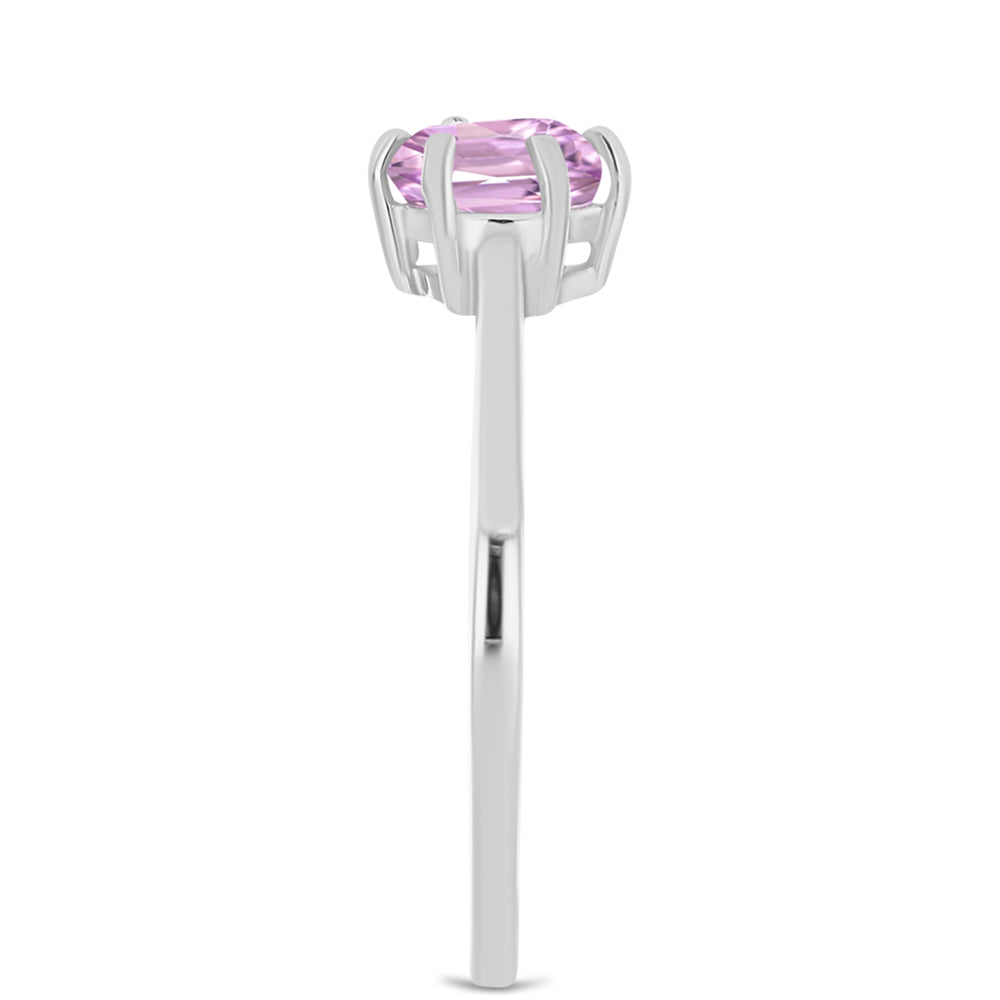 Stříbrný Prsten s Kunzitem z Pala