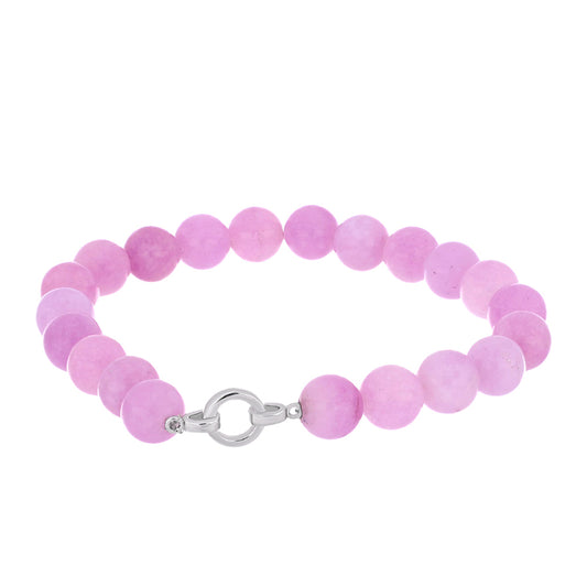 Stříbrný Náramek s Kunzitem z Pala