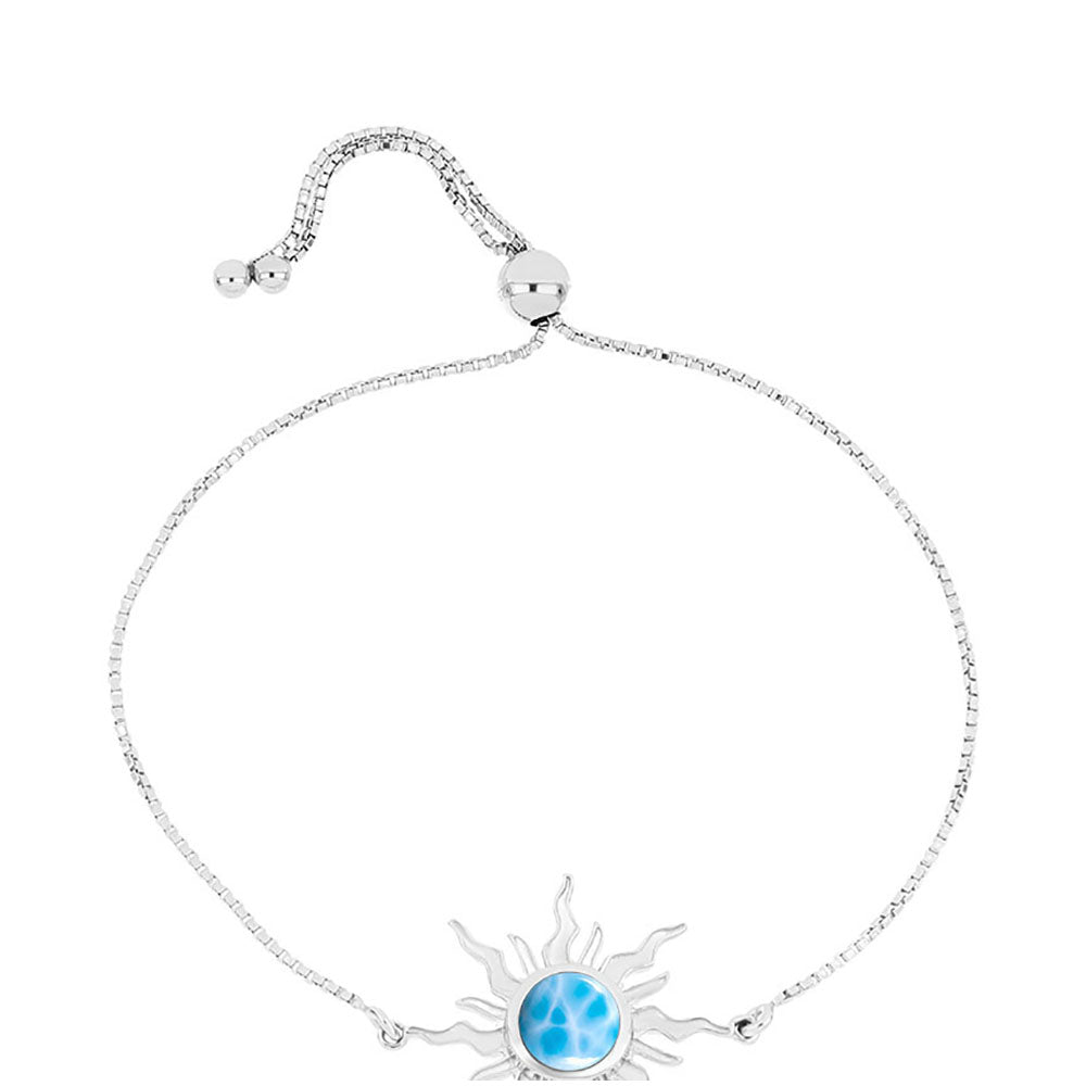 Stříbro 925/1000 - Náramek s Barahonským Larimarem - Karátové číslo: 1.72. přibližná hmotnost: 4.99 gramů 1 