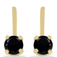 Pozlacené stříbro 925/1000 Náušnice s Černým Onyxem - Karátové číslo: 1.07. přibližná hmotnost: 2.48 gramů