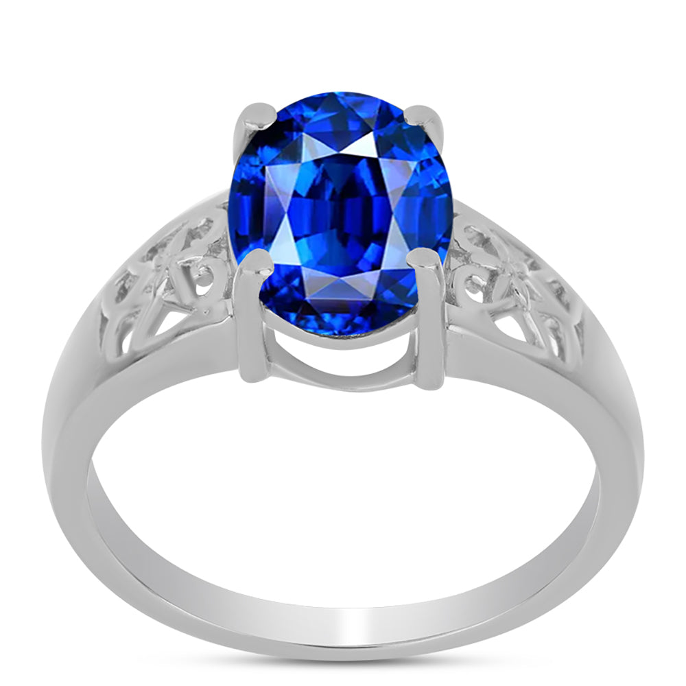 Stříbrný Prsten s Australským Modrým Safírem 3 