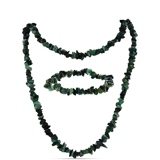 Nugetová Sada s Brazilským Smaragdem ( Náhrdelník+Náramek )