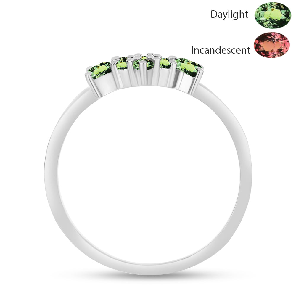 Stříbro 925/1000 - Prsten s Přírodním Alexandritem - Karátové číslo: 0.52. přibližná hmotnost: 1.92 gramů 2 