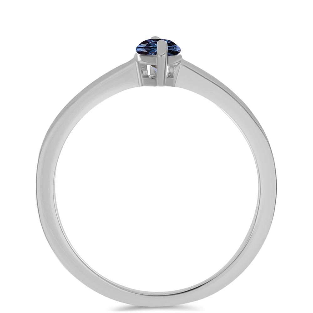 Stříbro 925/1000 Prsten s "Císařský Fialový" Moissanitem - Karátové číslo: 0.53. přibližná hmotnost: 1.59 gramů 2 