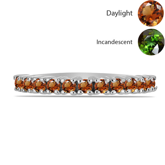 Stříbro 925/1000 - Prsten s Certifikovaný Anatolským zultanitem pěstovaný v laboratoři - Karátové číslo: 0.44. přibližná hmotnost: 1.74 gramů