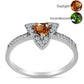 Stříbro 925/1000 - Prsten s Certifikovaný Anatolským zultanitem pěstovaný v laboratoři a Bílým Topazem - Karátové číslo: 0.73. přibližná hmotnost: 2.5 gramů