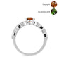 Stříbro 925/1000 - Prsten s Certifikovaný Anatolským zultanitem pěstovaný v laboratoři a Bílým Topazem - Karátové číslo: 1.02. přibližná hmotnost: 3.06 gramů