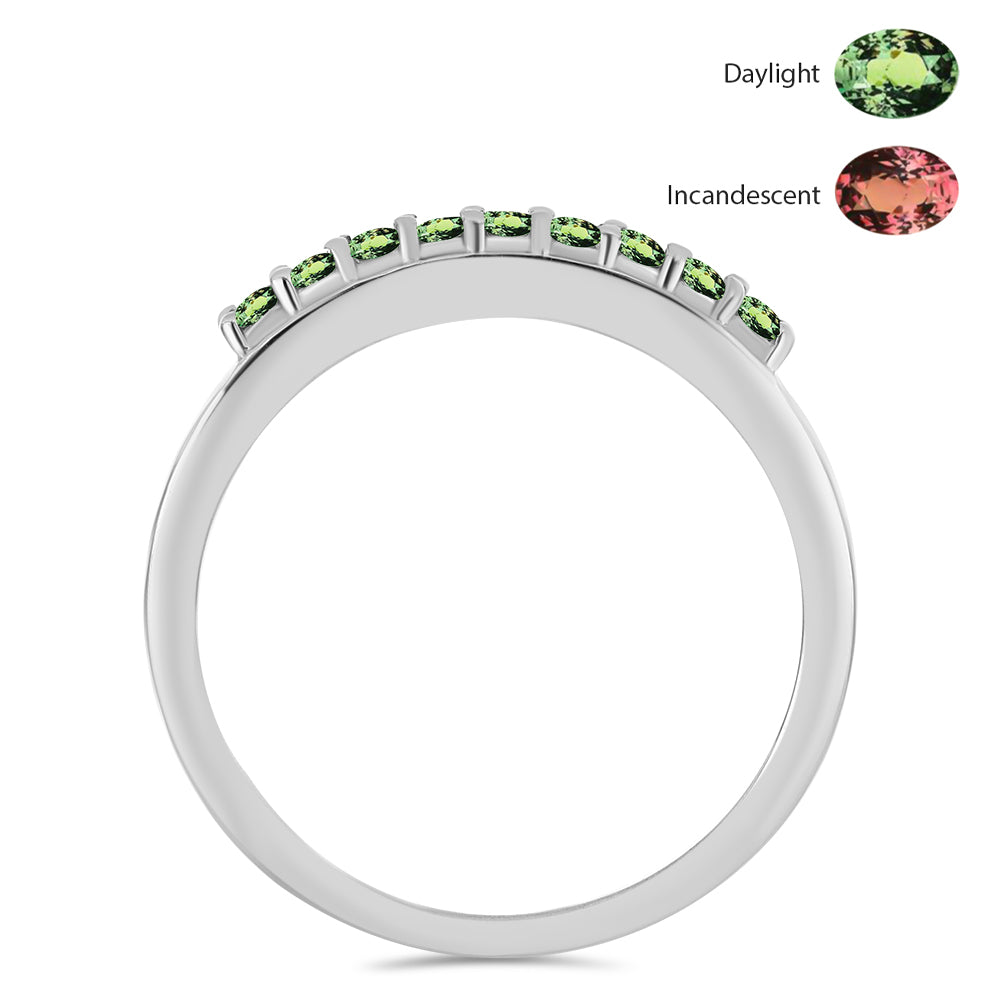 Stříbro 925/1000 - Prsten s Přírodním Alexandritem - Karátové číslo: 0.36. přibližná hmotnost: 2.36 gramů 3 