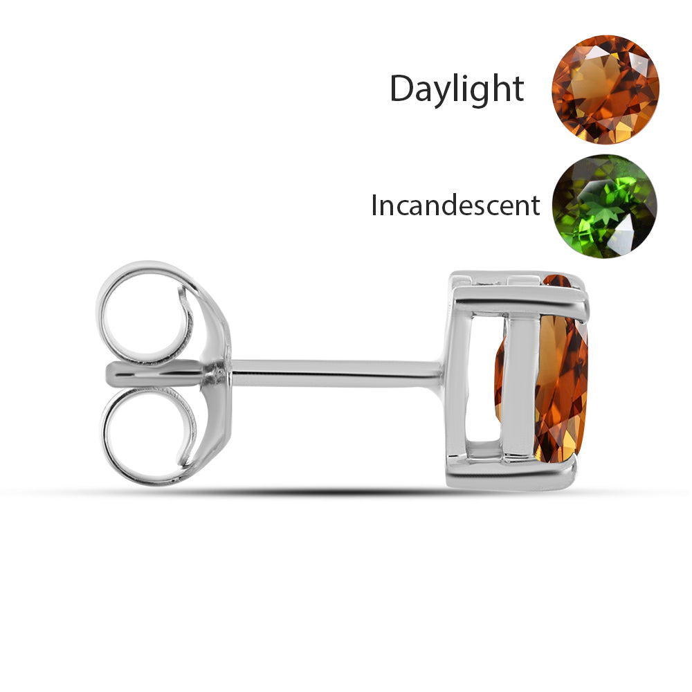 Stříbro 925/1000 - Náušnice s Certifikovaný Anatolským zultanitem pěstovaný v laboratoři - Karátové číslo: 1.84. přibližná hmotnost: 1.57 gramů 2 