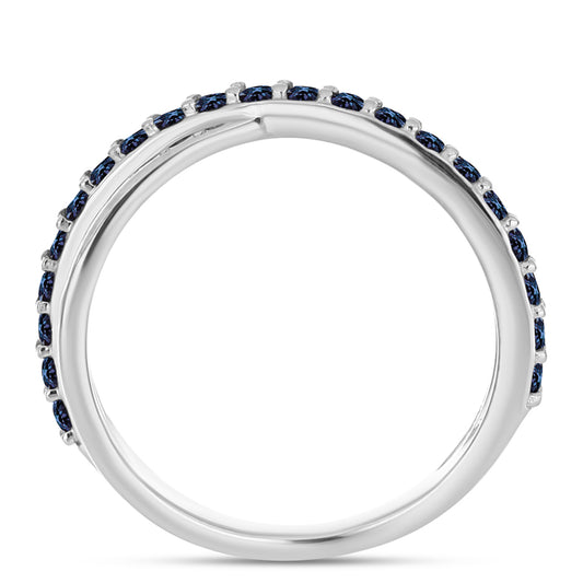 Stříbro 925/1000 - Prsten s "Císařský Fialový" Moissanitem - Karátové číslo: 0.71. přibližná hmotnost: 3.55 gramů