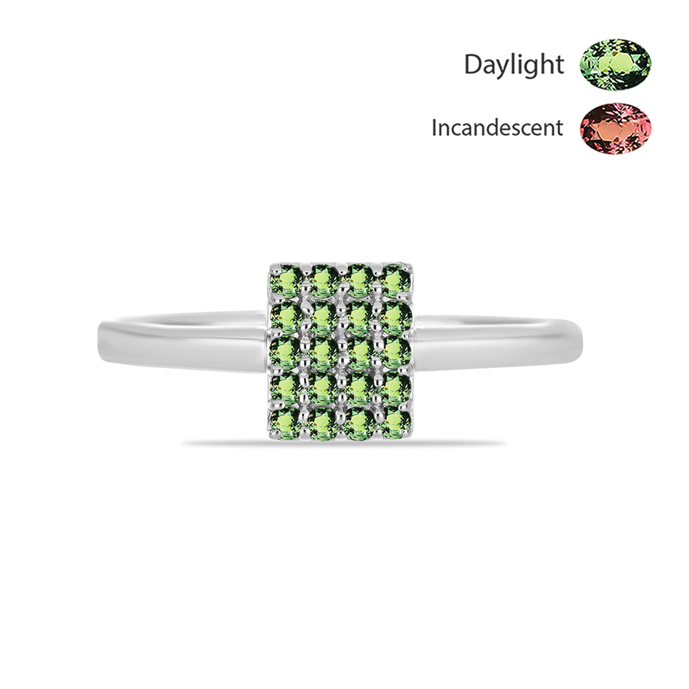 Stříbro 925/1000 - Prsten s Přírodním Alexandritem - Karátové číslo: 0.38. přibližná hmotnost: 2.36 gramů 1 