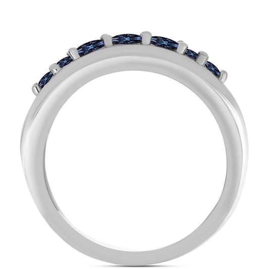 Stříbrný Prsten s "Císařský Fialový" Moissanitem