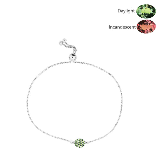 Stříbrný Náramek s Přírodním Alexandritem