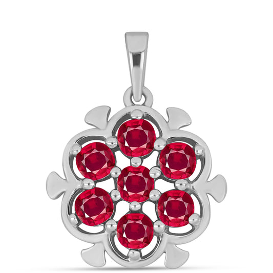 Stříbro 925/1000 Přívěsek s Madagaskarským Rubínem - Karátové číslo: 1.73. přibližná hmotnost: 2.28 gramů