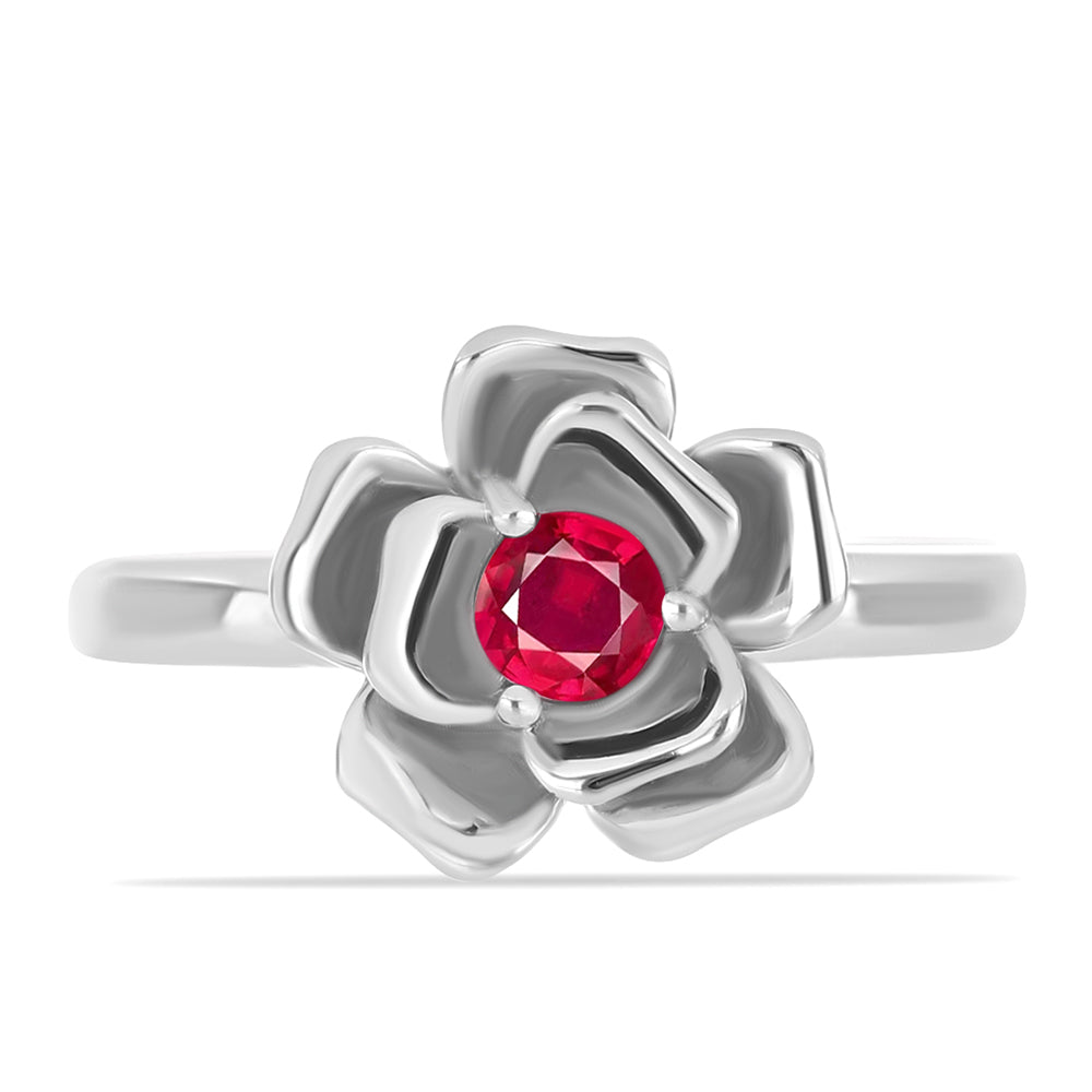 Stříbro 925/1000 - Prsten s Madagaskarským Rubínem - Karátové číslo: 0.39. přibližná hmotnost: 3.59 gramů 1 