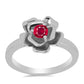 Stříbro 925/1000 - Prsten s Madagaskarským Rubínem - Karátové číslo: 0.39. přibližná hmotnost: 3.59 gramů