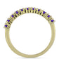 Pozlacené stříbro 925/1000 Prsten s Marockým Ametystem - Karátové číslo: 0.44. přibližná hmotnost: 1.53 gramů