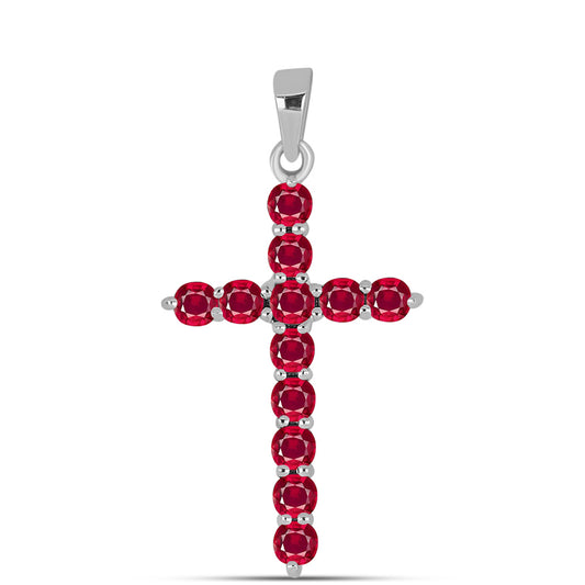 Stříbro 925/1000 - Přívěsek s Madagaskarským Rubínem - Karátové číslo: 1.14. přibližná hmotnost: 1.53 gramů