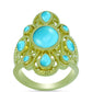 Pozlacený Stříbrný Prsten s Tyrkysem Sleeping Beauty