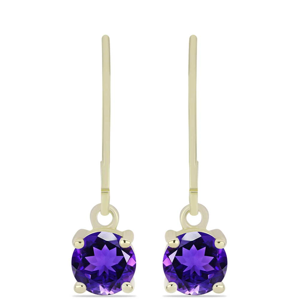 Pozlacené stříbro 925/1000 Náušnice s Marockým Ametystem - Karátové číslo: 1.57. přibližná hmotnost: 1.9 gramů 1 