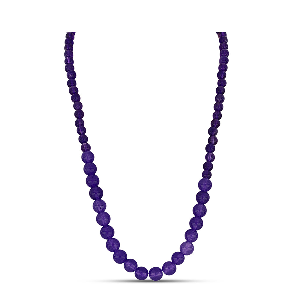 Pozlacené Stříbro 925/1000 - Náhrdelník s Marockým Ametystem - Karátové číslo: 177.55. přibližná hmotnost: 36.54 gramů